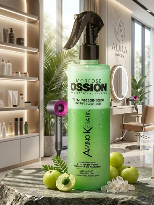 Morfose Ossion Amino Keratin ikki fazali soch sprey-konditsioneri, 400 ml