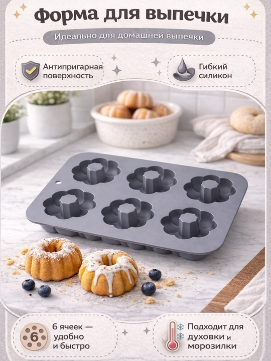 Pishiriqlar uchun silikon qoliplar to‘plami - 