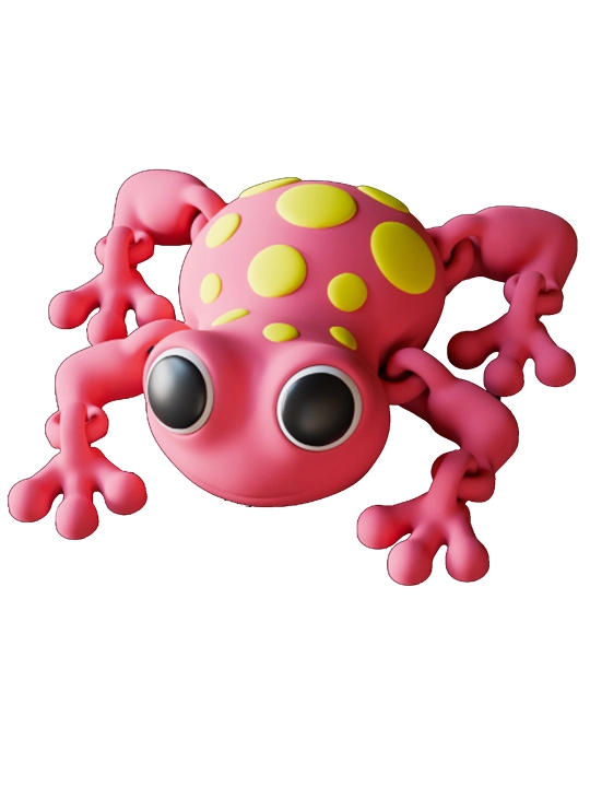 3D лягушка антистресс — гибкая игрушка с подвижными суставами