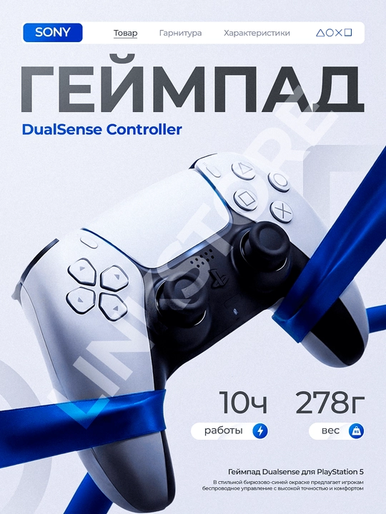 Simsiz joystik DualSense 5 PC va Sony Playstation 5 uchun