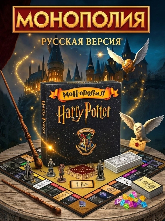 Настольная игра Монополия Гарри Поттер: Коллекционное издание по миру Harry Potter - 