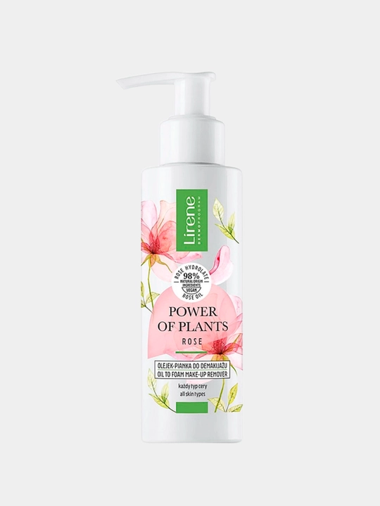 LIRENE POWER OF PLANTS ROSE pardozni tozalash uchun ko‘pikli moy, 145 ml - 