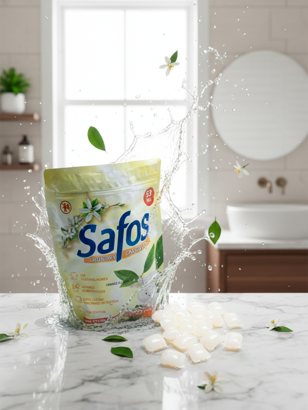 Капсулы для стирки Safos, для цветного, чёрного и белого белья, концентрированное средство