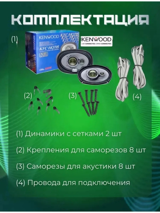 KSJ Колонки автомобильные Kenwood KFC-HQ718 320w