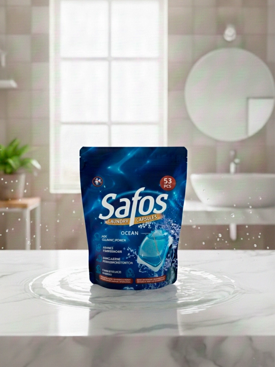 Капсулы для стирки Safos, для цветного, чёрного и белого белья, концентрированное средство