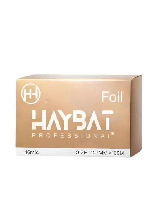 HAYBAT Professional Folga - sochlarni bo‘yash uchun folga, 16 mkm, 127 mm × 100 m - 
