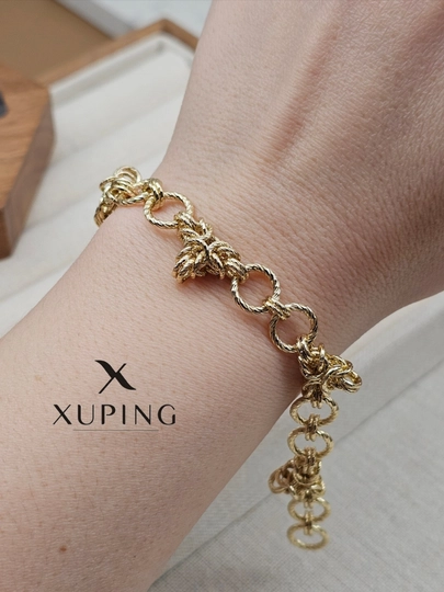 Женский браслет, 19 см, Xuping — 1001PRT-BRASLET7-КРЕМОВ