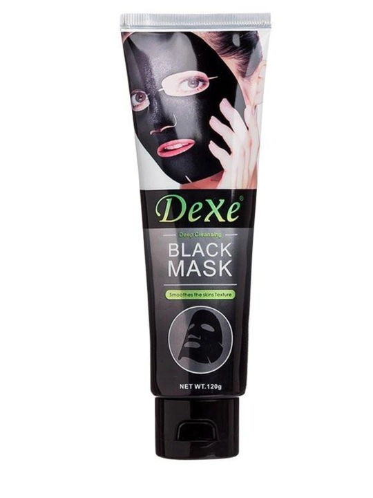 Dexe Black Charcoal Mask – 120 g, qora niqob terini chuqur tozalash va oqartirish uchun - 