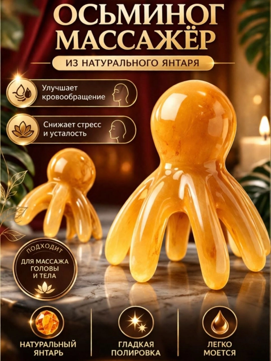 Массажёр для головы восьминогий, улучшает кровообращение, 2 шт (набор)