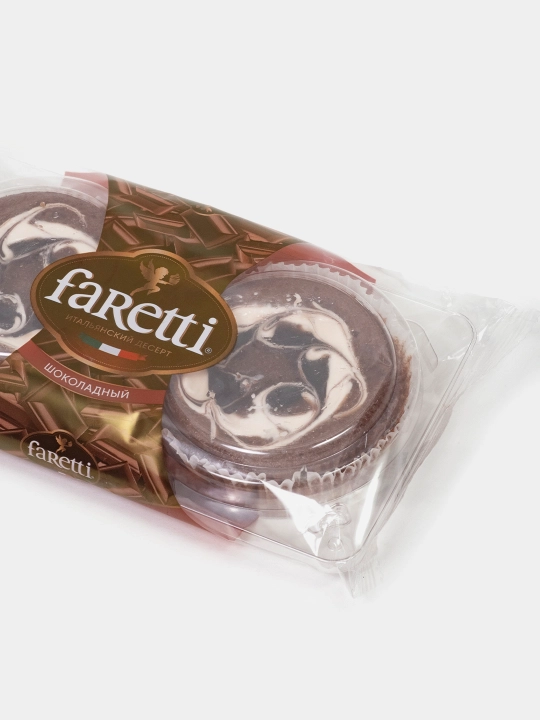 Итальянский десерт Faretti Шоколадный, бисквитный пирог, 2 шт