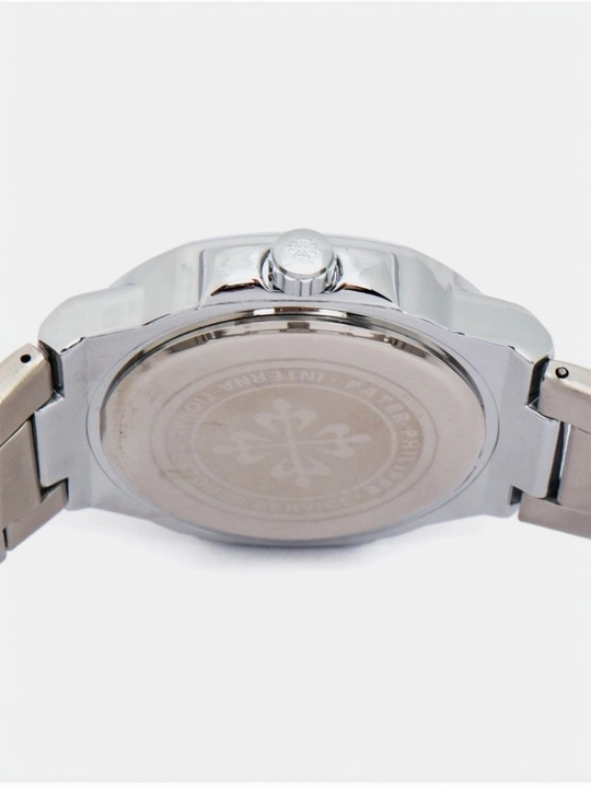 Patek Philippe Nautilus мужские премиальные часы из стали с черным циферблатом