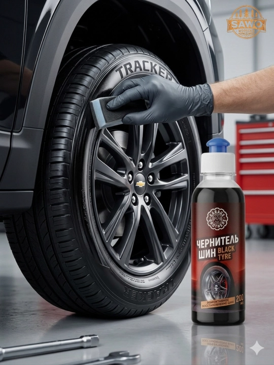 Чернитель шин "Garage Brothers" Black Tyre, блеск и защита резины - 