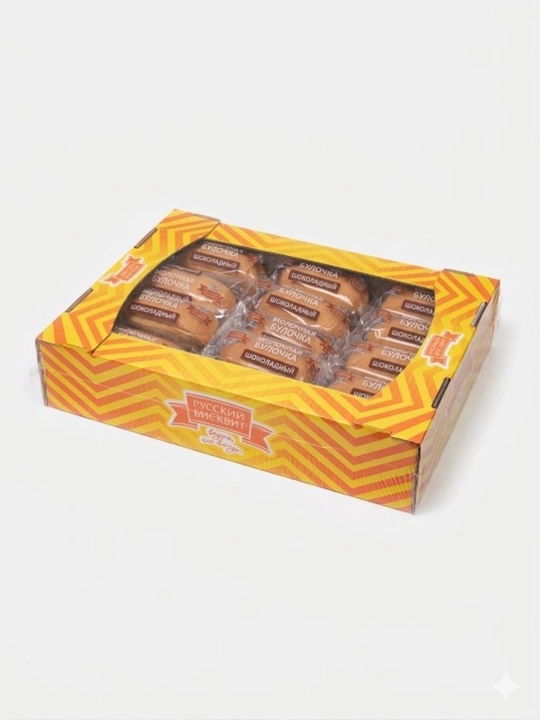 "Russkiy biskvit" sutli bulochka, shokoladli, 1.26 kg - 