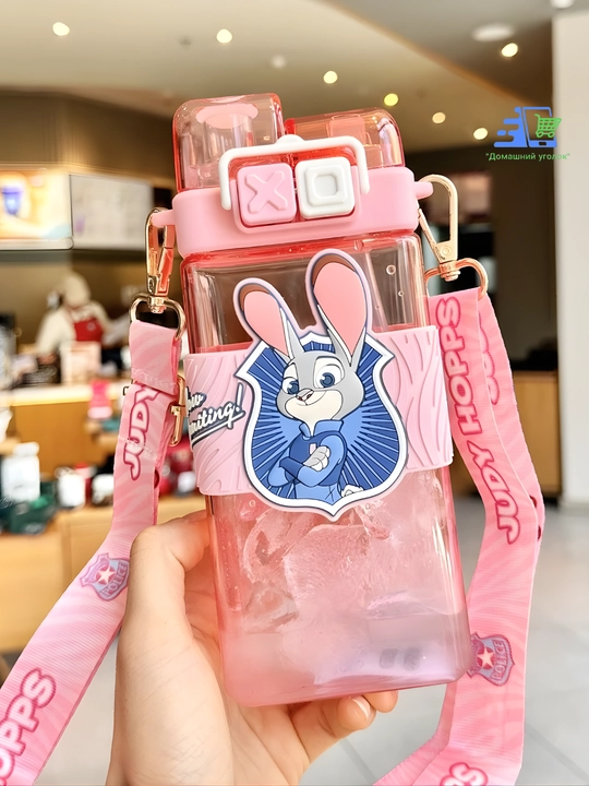Zveropolis bolalar suv idishi somoncha va tasma bilan, Judy Hopps va Nick Wilde, 600 ml