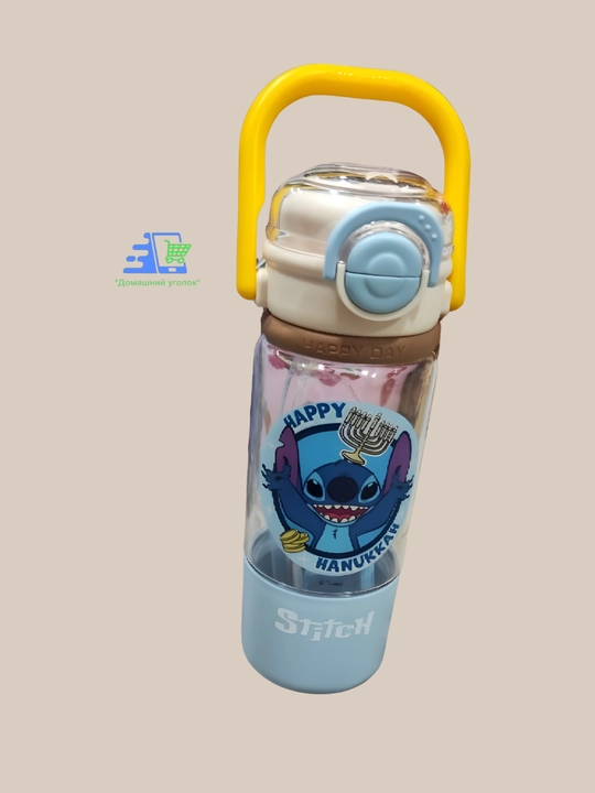 Bolalar suv butilkasi Zootopia 630 ml trubkali va stakanli oqmaydi