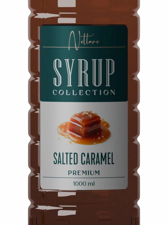 "Caramel tuzli" siropi - "Salted Caramel" Nettare Syrup Collection, 1000 ml