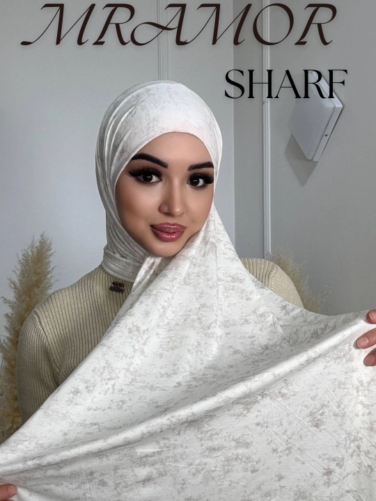 Mramor materialli kaliforniya sharf, hijobli ayollar uchun - 