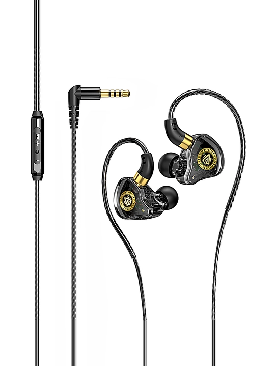 Simli vakuumli quloqchinlar, 3,5 mm, Type-C, mikrofonli, bas, o'yin va sport uchun