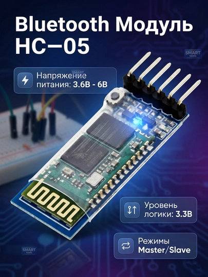  Bluetooth модуль HC-05 для Arduino, беспроводной трансивер Master Slave, UART - 