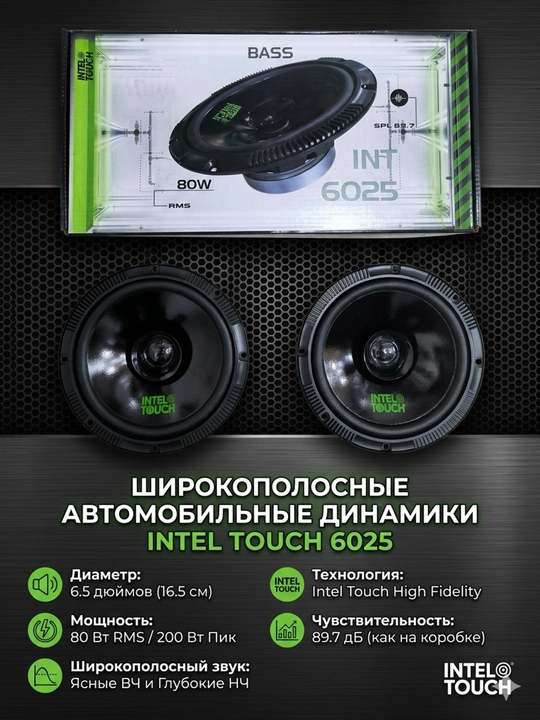 Inteltouch INT6025 16.5 sm Midbass avtomobil karnaylari