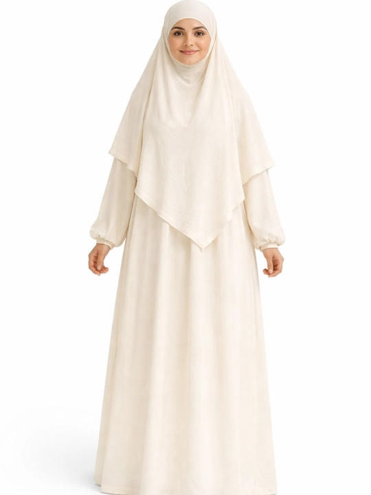 Abaya, ximar, hijobli ko'ylak + himar, umra ziyorati uchun, o'lcham oversayz 42-52