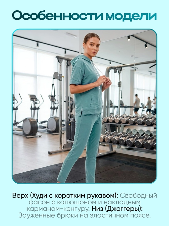 Ayollar sport kiyimi, paxta 100%