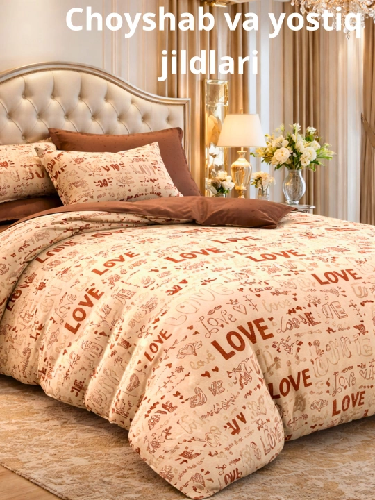 Yotoq to‘plami, ikki kishilik, 220*225, bir kishilik, 220*150, yostiqlar, 70*50