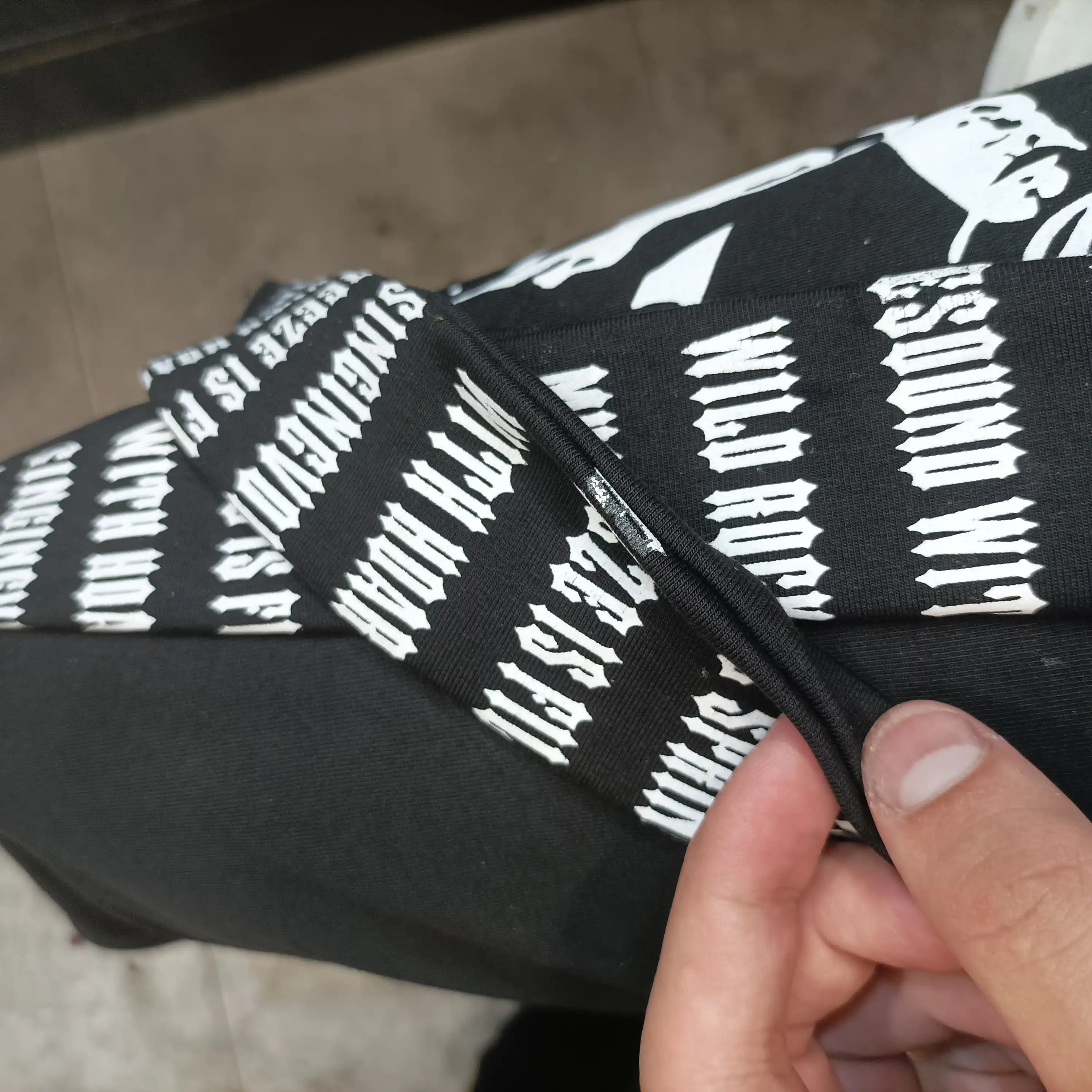 Ayollar yozgi sport shimi, keng oversize shim, yozgi triko