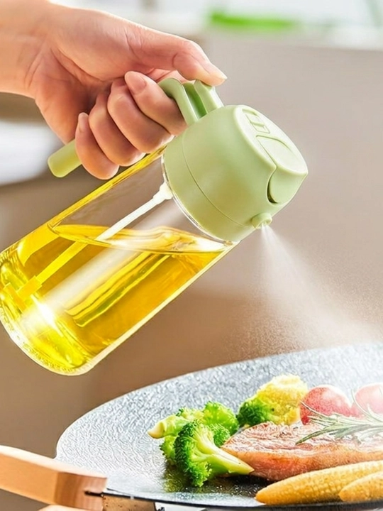 Дозатор масла с распылителем, емкость для масла, распылитель масла, кухонный прибор, 470 мл, 2 в 1