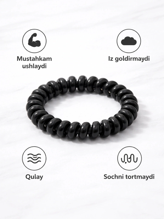 Ayollar va qizlar uchun yumshoq va purjinali soch rezinkalari
