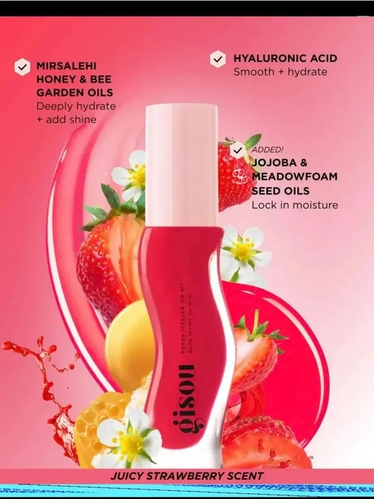 Gisou Honey – Lab uchun blesk, lab uchun namlantiruvchi yog', 8 ml - 