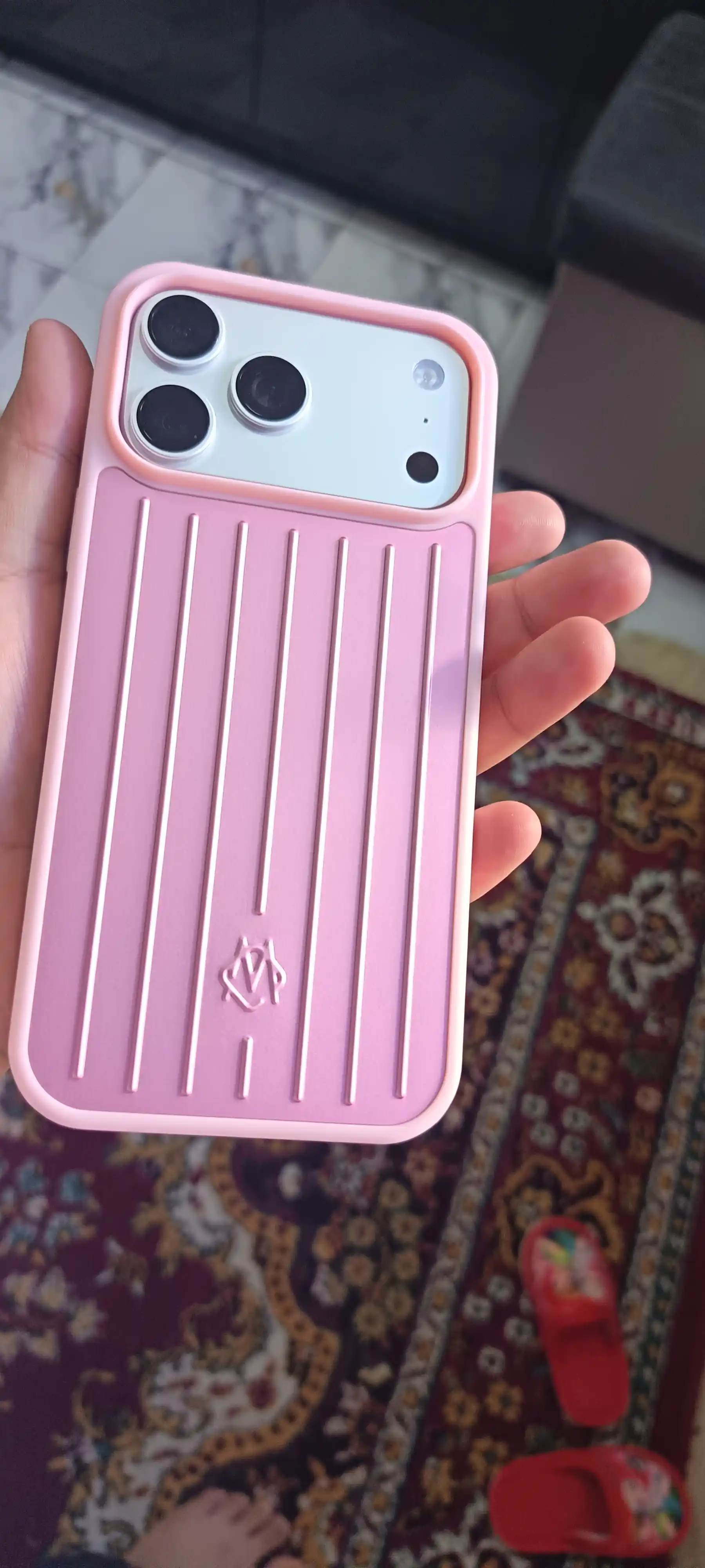 Металлический чехол в стиле RIMOWA, для iPhone 17 Pro Max —силиконовая основа, ударопрочный