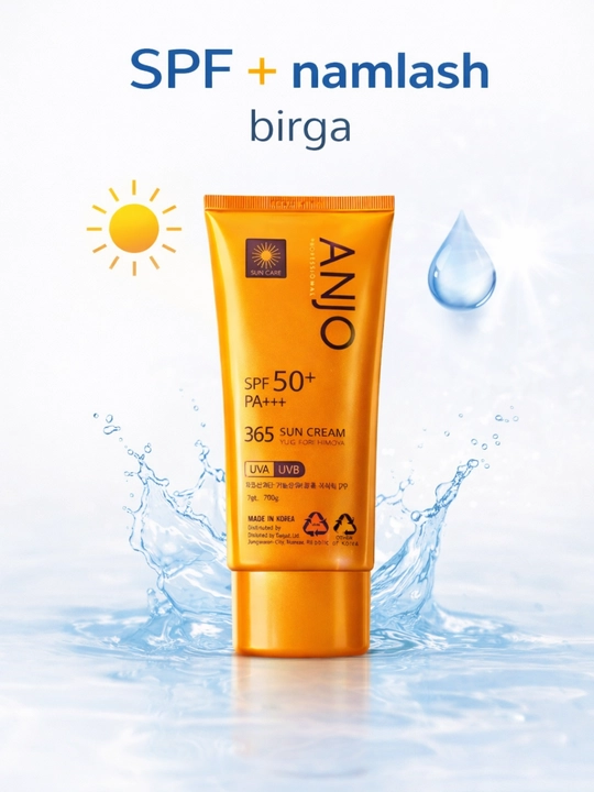 Koreys SPF 50+ tone up krem, yuzni oqartiradi, make up effekt