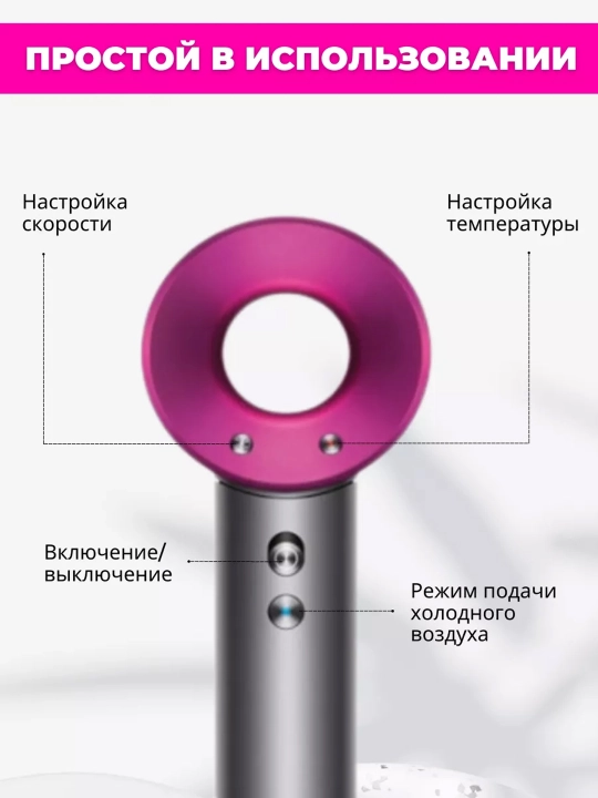 Leafless hair drier, фен с несколькоми насадками - 