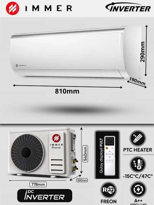 Кондиционер IMMER 12 TREND, TURBO, AIR, PURE, FRENZIO Inverter + TEN - 