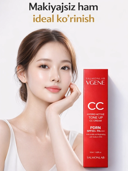 CC krem SPF50 tone up krem yuz uchun oqartiruvchi krem pdrn salmon lab