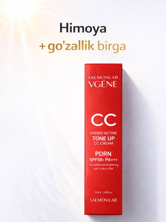 CC krem SPF50 tone up krem yuz uchun oqartiruvchi krem pdrn salmon lab