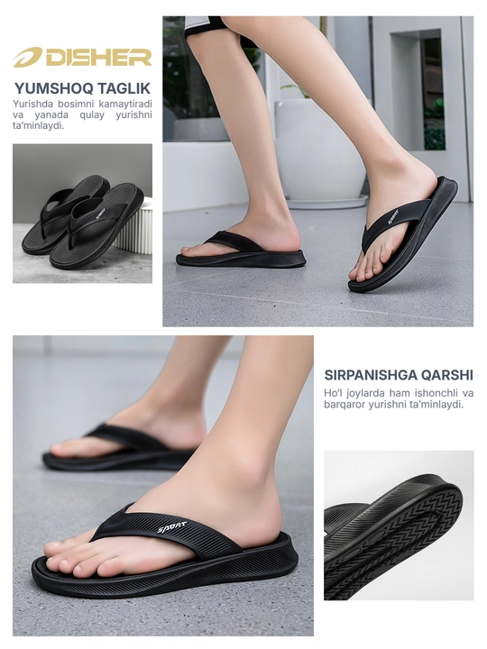 Erkaklar tapochkalari DISHER FlexStep, yozgi