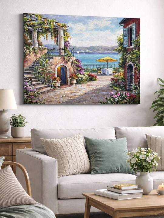 Алмазная мозаика с подрамником, красивые пейзажи, 65 × 50 см