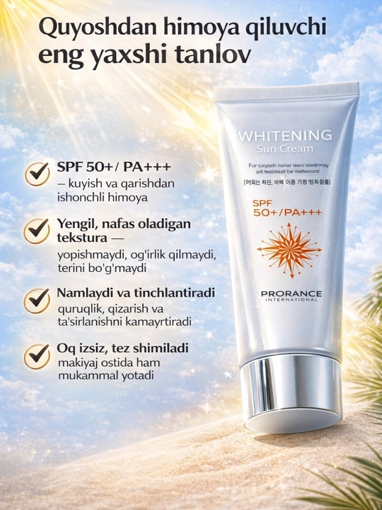 Quyoshdan saqlovchi Prorance krem SPF 50+\PA+++
