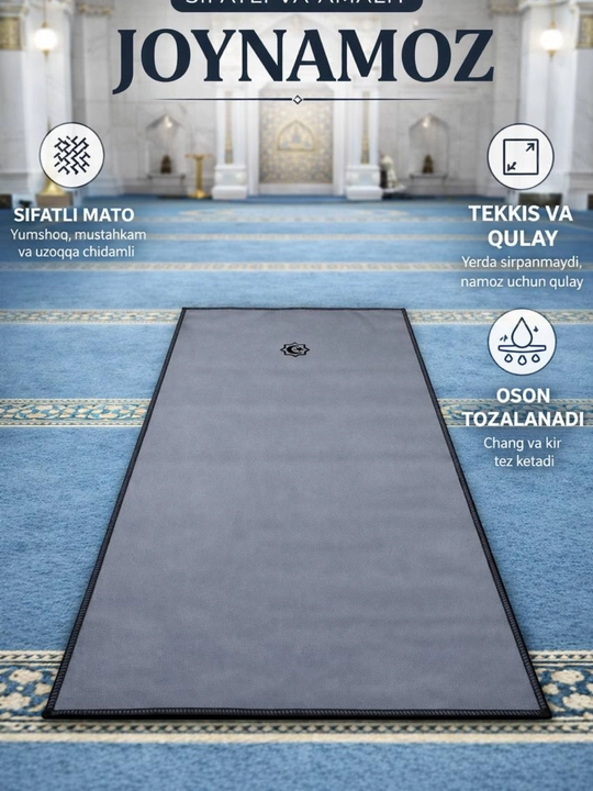 Joynamoz, namoz, sajda islomiy sovg‘a, namoz uchun, sifatli, qulay, chiroyli dizayn