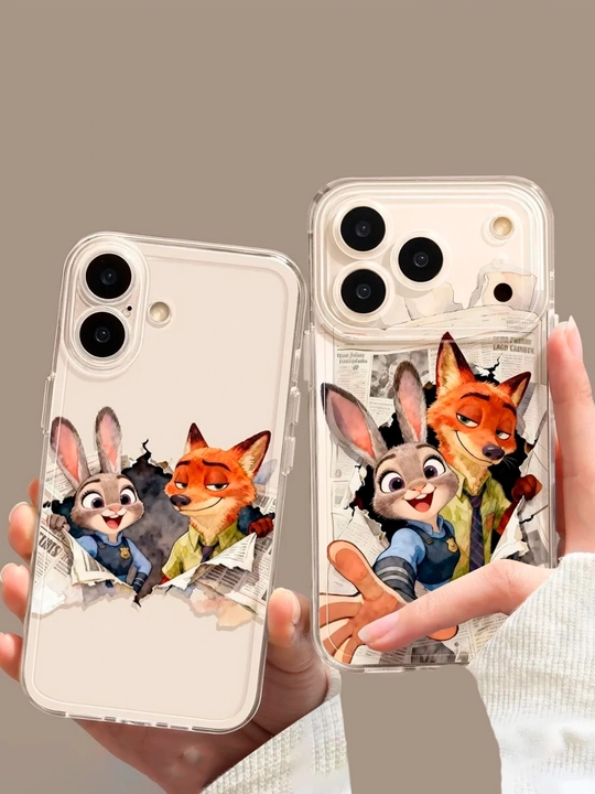 IPhone uchun g‘ilof, Zootopia, minimal dizaynli, zarbaga chidamli, yupqa - 