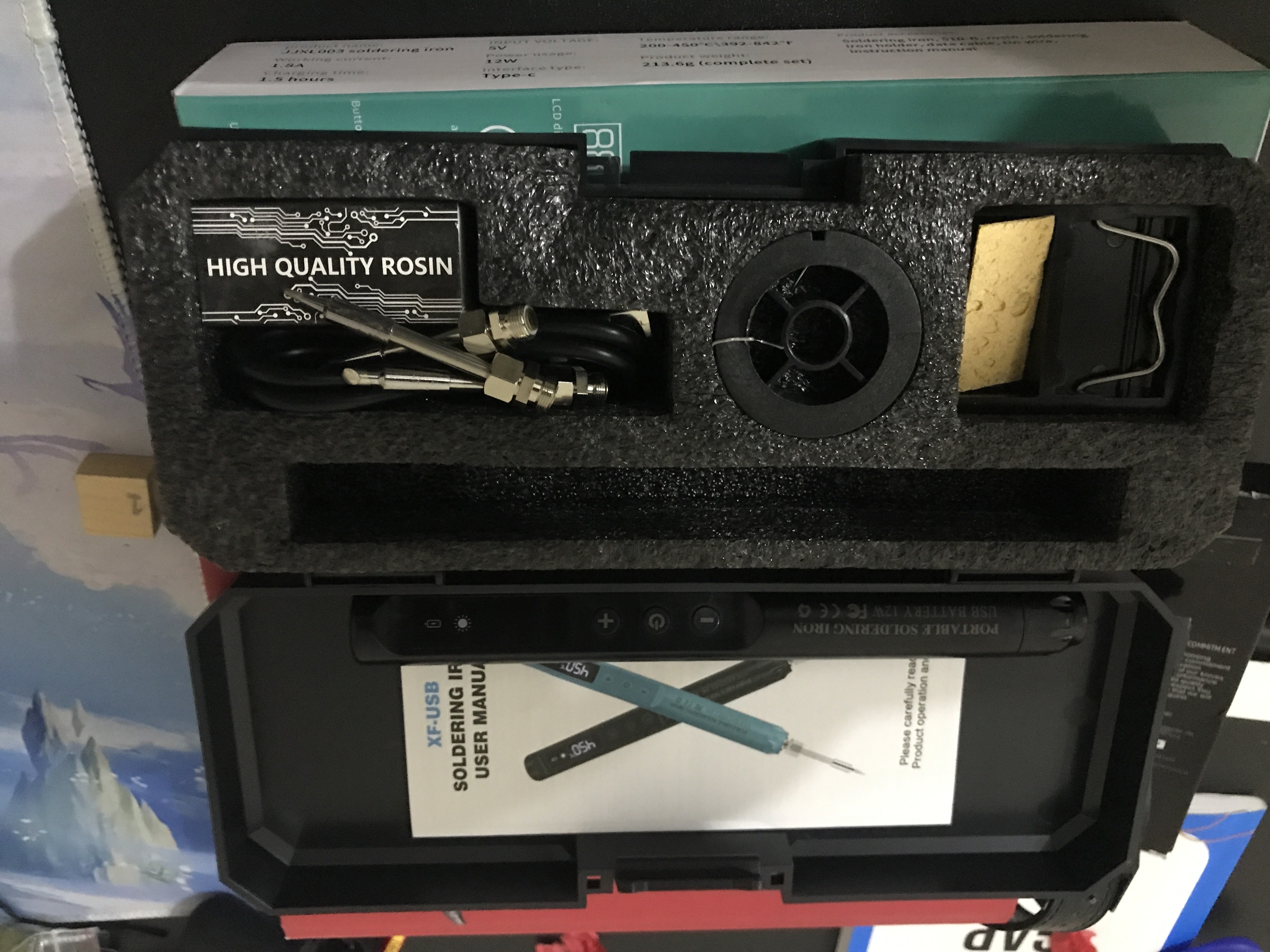 Паяльники, паяльный набор, LED дисплей, USB Type-C, портативный, 260–420°C