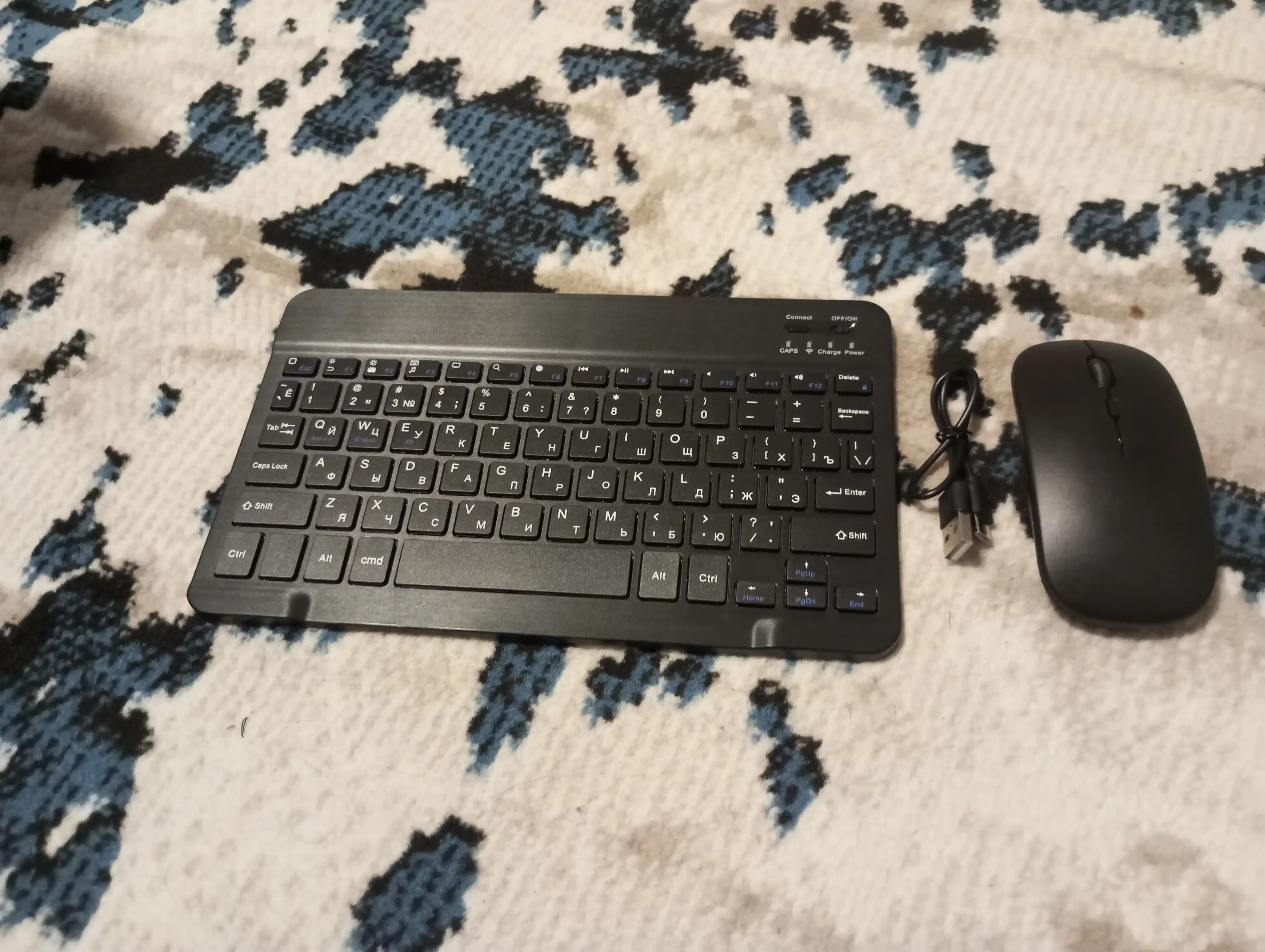 Telefon, planshet va kompyuter uchun simsiz Bluetooth klaviatura va sichqoncha, ultrayupqa