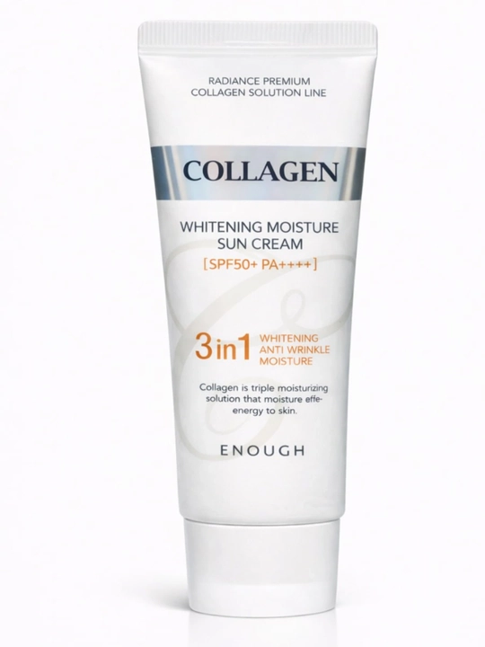 Солнцезащитный крем Enough 3in1 Whitening Sun Cream SPF50/PA+, с коллагеном, 50 мл
