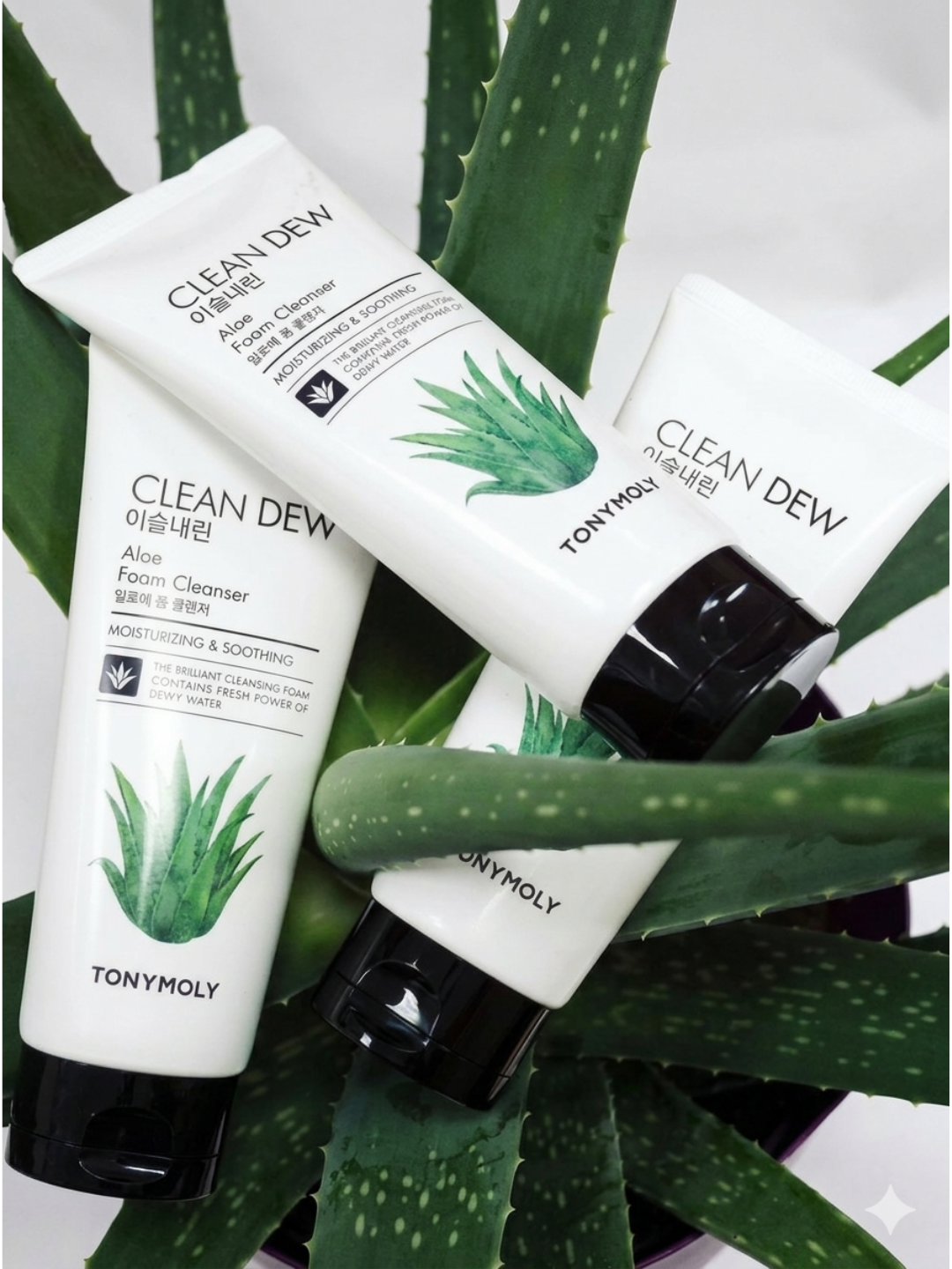 Очищающая пенка для умывания Clean Dew Aloe Foam, Корея