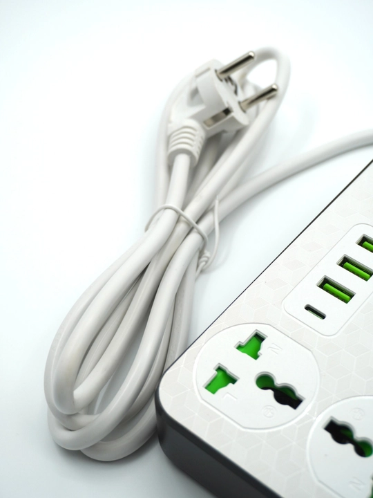 Сетевой фильтр-удлинитель с USB портами (4 USB, 3 розетки), 2 метра
