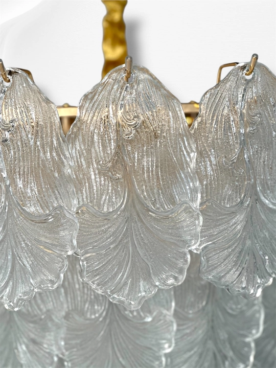 Хрустальная люстра Crystal Leaves, 60 см 11 ламп, для гостиной, лёгкая установка