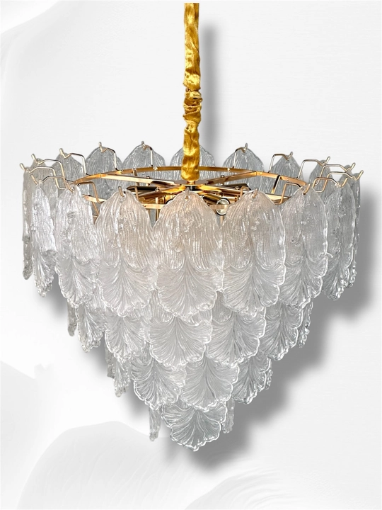 Хрустальная люстра Crystal Leaves, 60 см 11 ламп, для гостиной, лёгкая установка