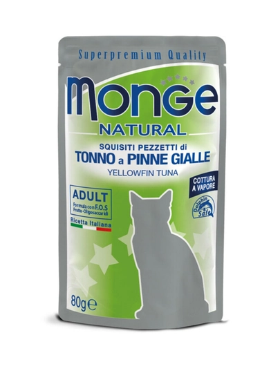 Влажный корм Monge Cat с тунцом и ананасами, 80 грамм